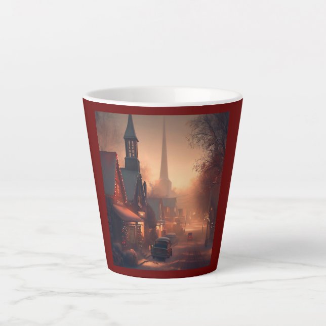 Christmas Small Town 4 Latte Mug (Front)
