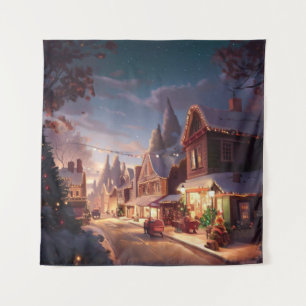 Christmas Small Town 5 Tapestry