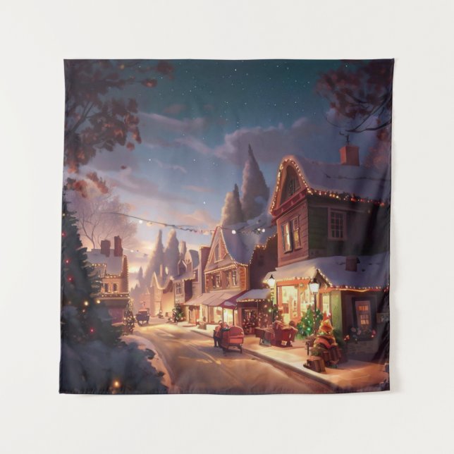 Christmas Small Town 5 Tapestry (Front)