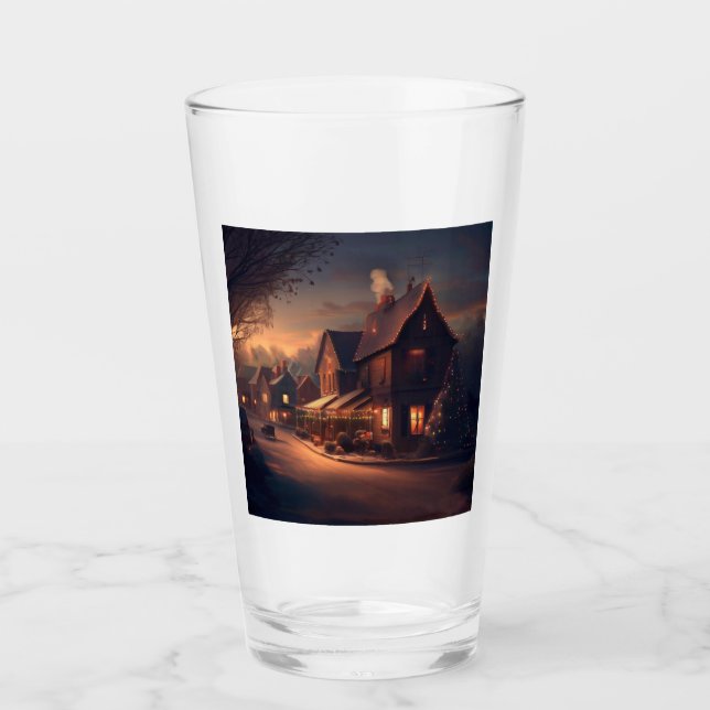 Christmas Small Town 6 Glass (Front)
