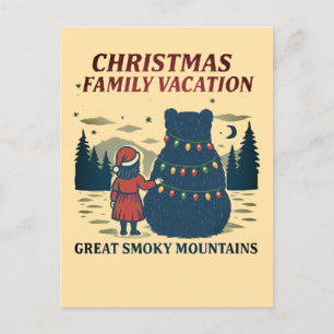 Christmas Smoky Mountains National Park Vacation Holiday Postcard