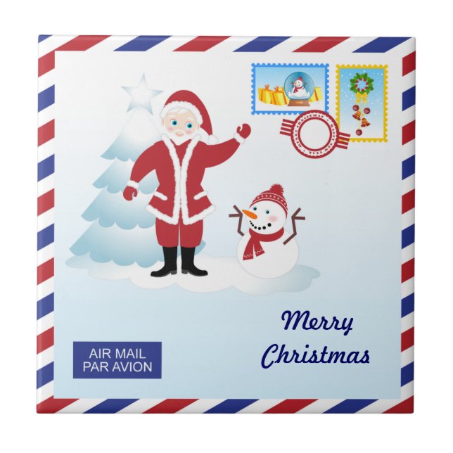 Christmas snail mail envelope tile (Front)