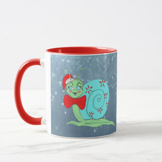 Christmas Snail Mug (Left)