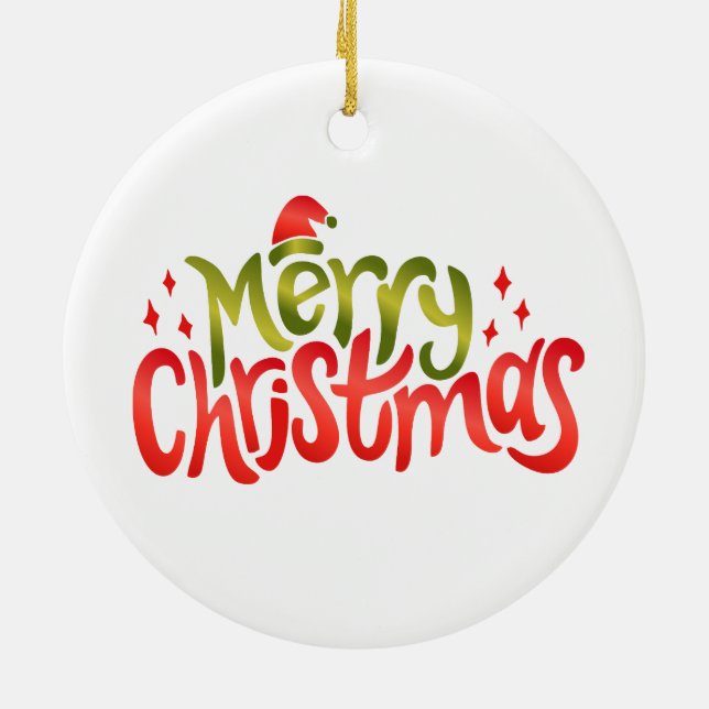 Christmas snake ceramic ornament (Back)