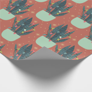 Christmas Snake Plant Wrapping Paper
