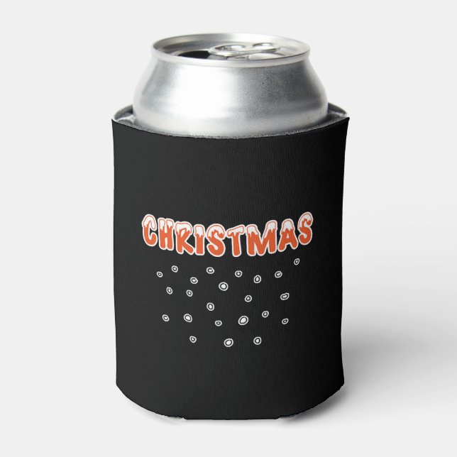 CHRISTMAS Snow and Snowballs Can Cooler (Can Front)