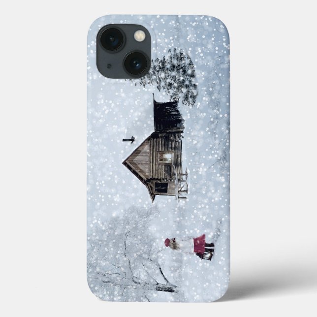 Christmas Snow at the Cabin Case-Mate iPhone Case (Back)