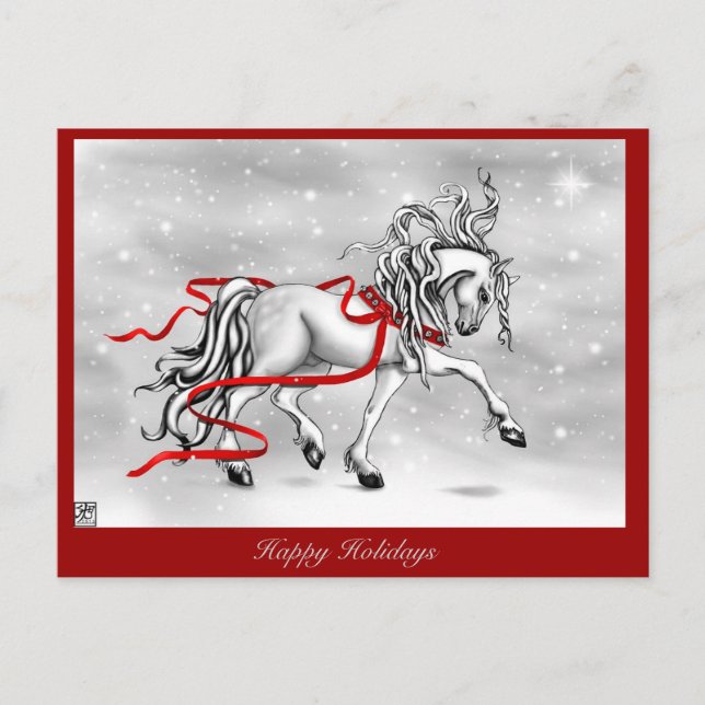 Christmas Snow Bells Holiday Postcard (Front)