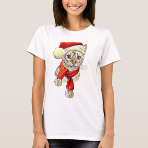 Christmas Snow Bengal Cat  T-Shirt