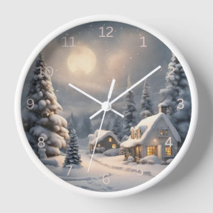 Christmas Snow Clock