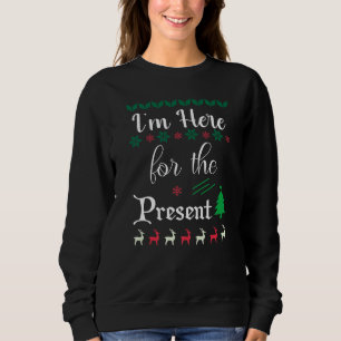 Christmas Snow Cookies Mistletoe Snowman Present Sweatshirt