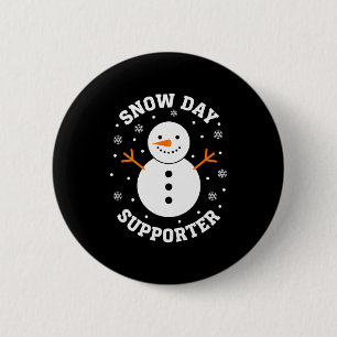 Christmas Snow Day Supporter Snowflake Snowman Fun 6 Cm Round Badge