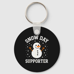 Christmas Snow Day Supporter Snowflake Snowman Fun Key Ring