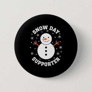 Christmas Snow Day Suprter Snowflake Snowman Funny 6 Cm Round Badge
