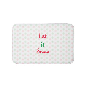 Christmas snow flake bath mat