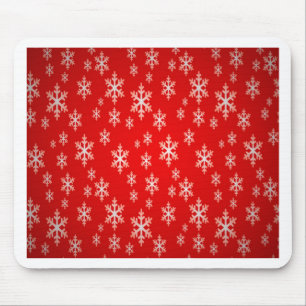 christmas snow flake pattern mouse pad