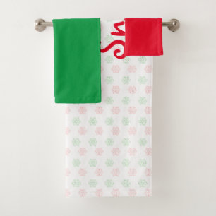 Christmas snow flake towel set