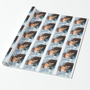 Christmas Snow Fox Holiday Xmas Winter Wildlife Wrapping Paper