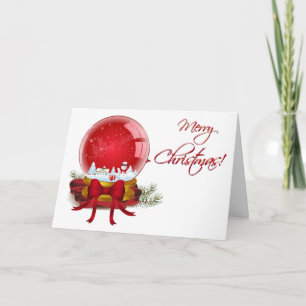 Christmas Snow Globe Holiday Card