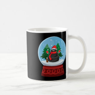Christmas Snow Globe Ice Hockey Snowman Coffee Mug