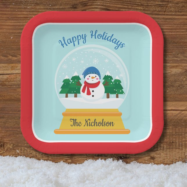 CHRISTMAS SNOW GLOBE PAPER PLATE (Creator Uploaded)