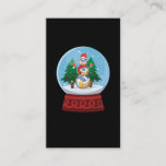 Christmas Snow Globe Volleyball Snowman Business Card<br><div class="desc">Christmas Snow Globe Volleyball Snowman. Funny Volleyball Player Christmas Sport.</div>