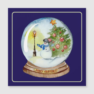 Christmas Snow Globe with Snowman & Tree