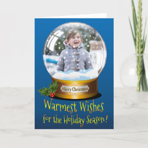 Christmas Snow Globe Xmas Holiday Photo Card