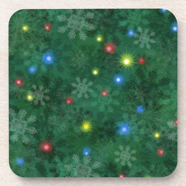 Christmas Snow Lights Coaster (Front)