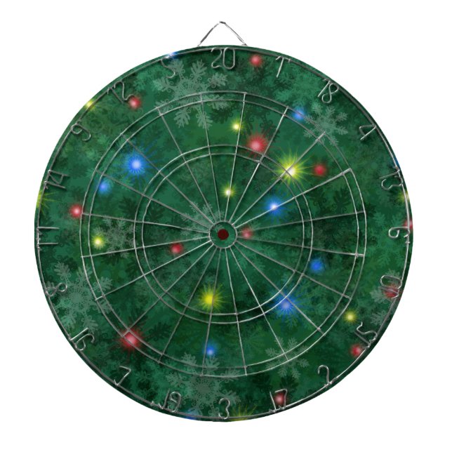 Christmas Snow Lights Dartboard (Front)