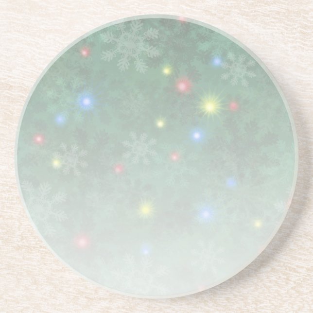 Christmas Snow Lights II Coaster (Front)