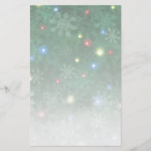 Christmas Snow Lights II Stationery