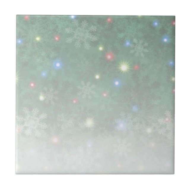 Christmas Snow Lights II Tile (Front)