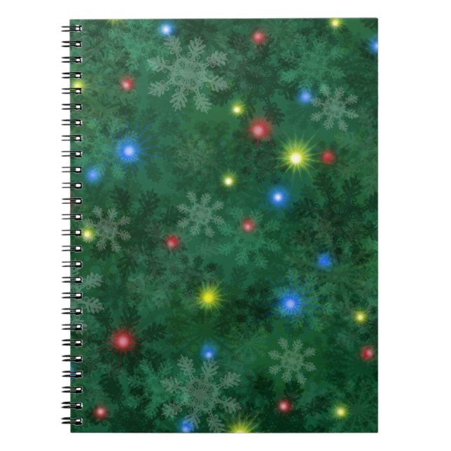 Christmas Snow Lights Notebook (Front)