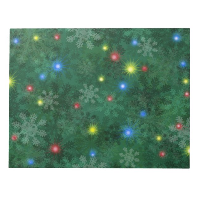 Christmas Snow Lights Notepad (Front)