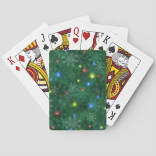 Christmas Snow Lights Playing Cards