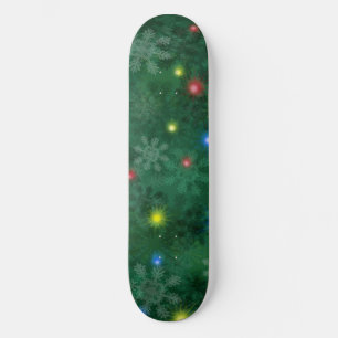 Christmas Snow Lights Skateboard