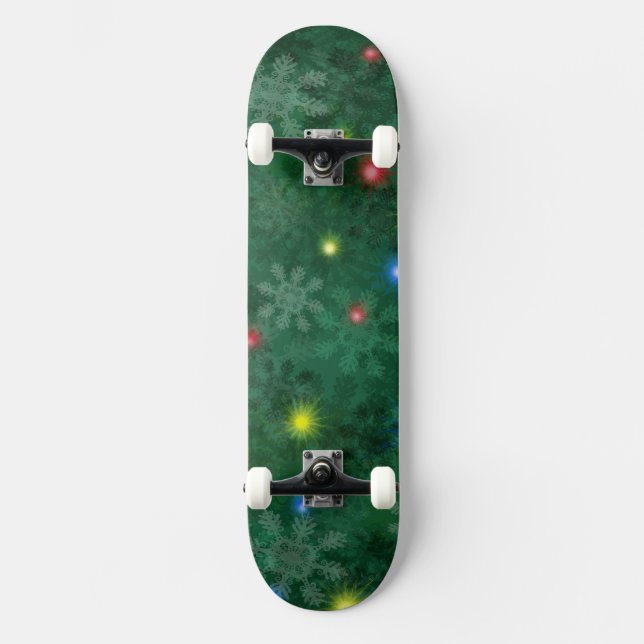 Christmas Snow Lights Skateboard (Front)