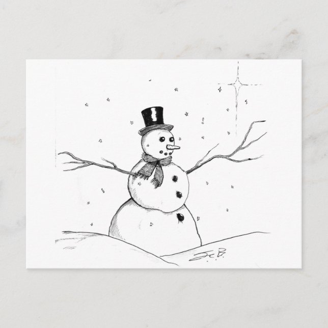 Christmas Snow, man - Greeting Card (Front)