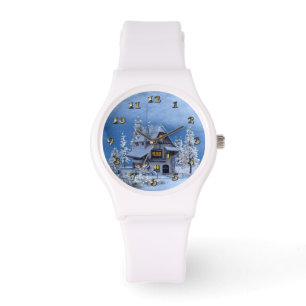 Christmas Snow on Gingerbread House Watch