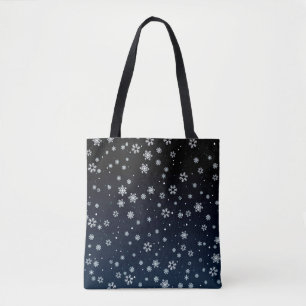Christmas : Snow Pattern Tote Bag