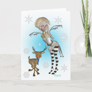 Christmas Snow Pixi Greeting Card