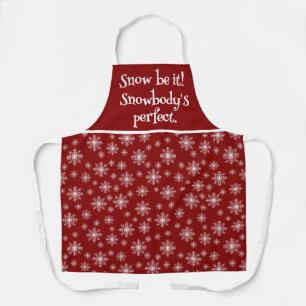 Christmas Snow Pun All-Over Print Apron