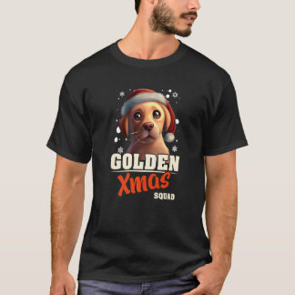 Christmas Snow Retriever Pajama Xmas Squad Dog T-Shirt