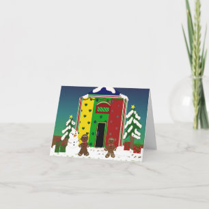Christmas Snow Scene Holiday Card