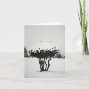 Christmas snow scene landscape art note card