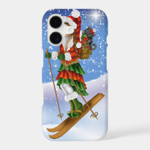 Christmas Snow Skier iPhone Case