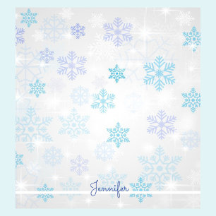 Christmas Snow w Name Stocking Stuffer Notepad