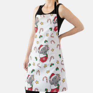Christmas Snow Winter Animals Classic Apron