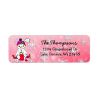 Christmas Snow Woman Knitting Background